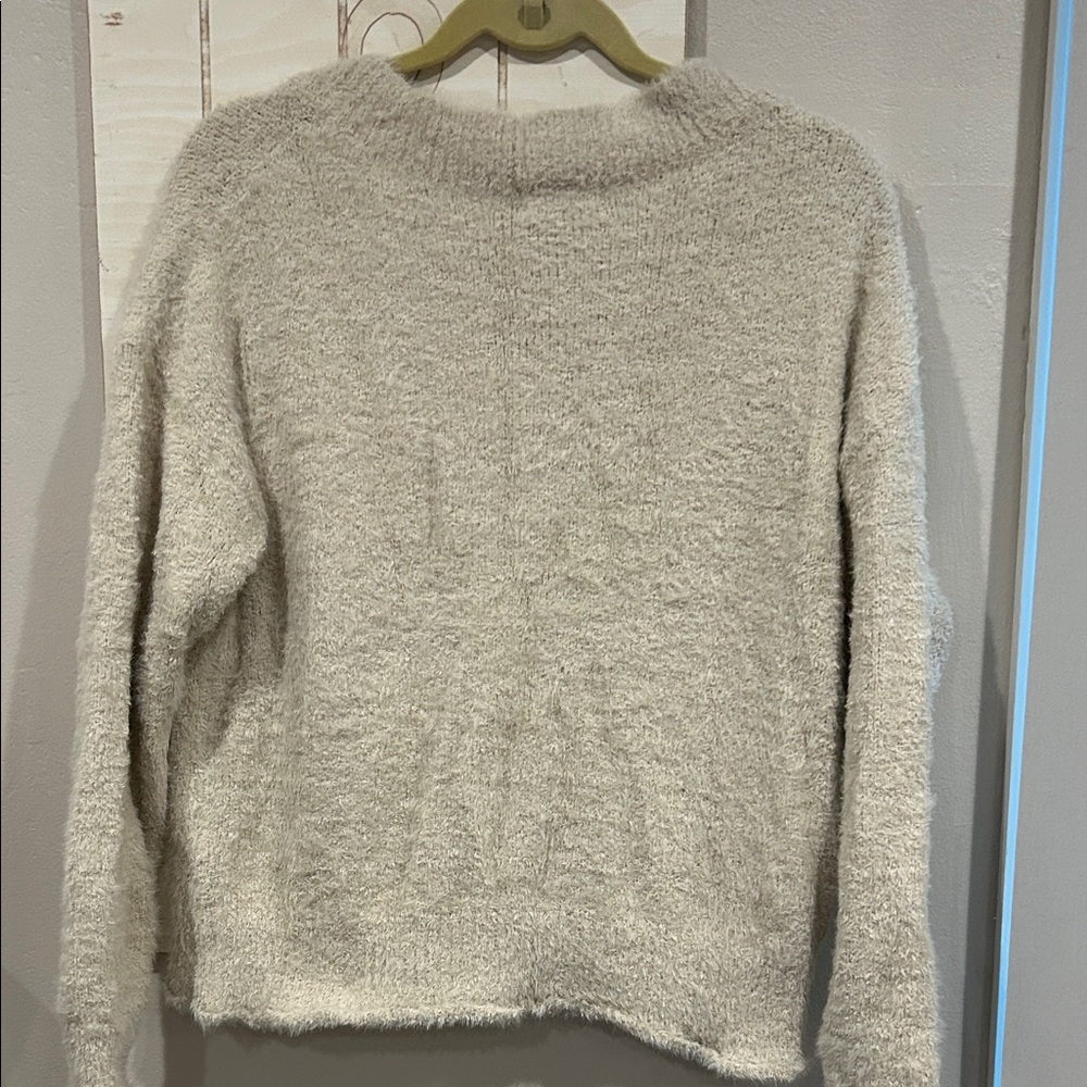 Altar'd State Soft Cream V-Neck Sweater - Picture 4 of 4